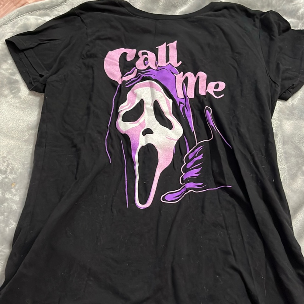 Black ghost face shirt